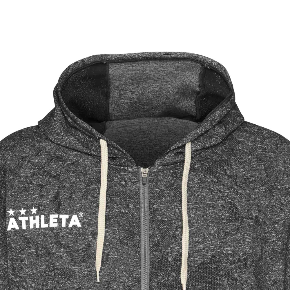 アスレタ（ATHLETA）（キッズ）サッカー フットサルウェア ジュニア ジャガードスウェット ジップパーカー 3381J CGRY 速乾