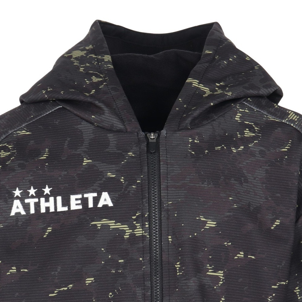 アスレタ（ATHLETA）（キッズ）サッカー フットサルウェア ジュニア 防風スウェット ZIP パーカー 3389J BLK