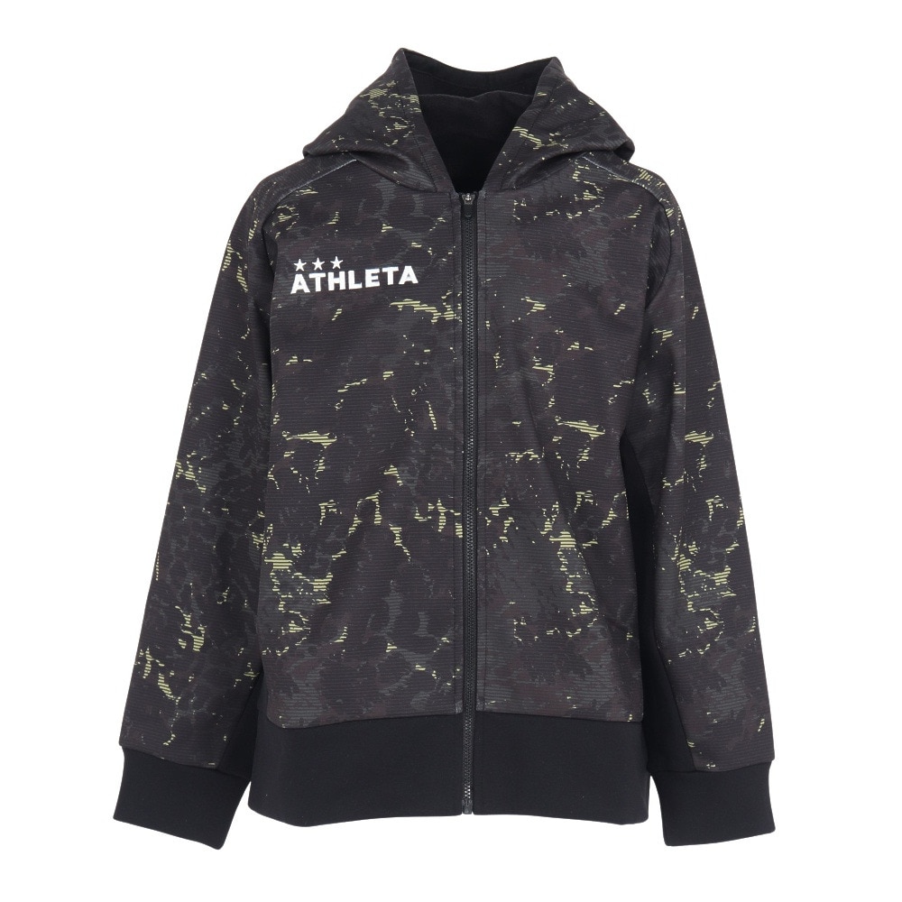 アスレタ（ATHLETA）（キッズ）サッカー フットサルウェア ジュニア 防風スウェット ZIP パーカー 3389J BLK