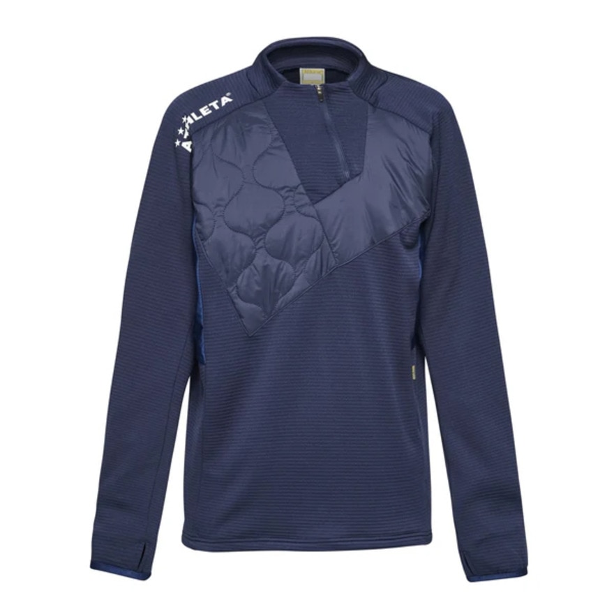 アスレタ（ATHLETA）（キッズ）ジュニア サッカー フットサルウェア グリッド起毛パディングTRシャツ 4161J NVY