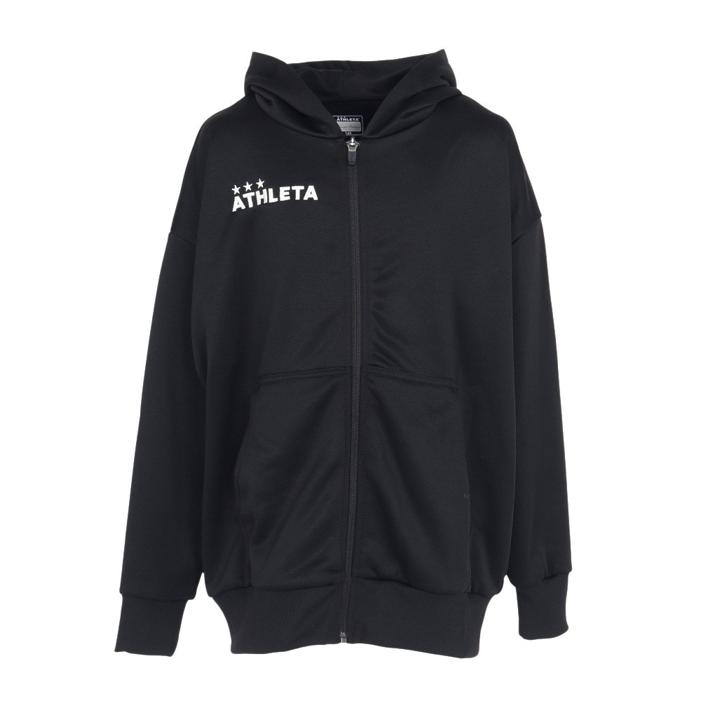 アスレタ（ATHLETA）（キッズ）サッカー フットサルウェア ジュニア 裏毛スウェット ジップパーカー XE-457J BLK