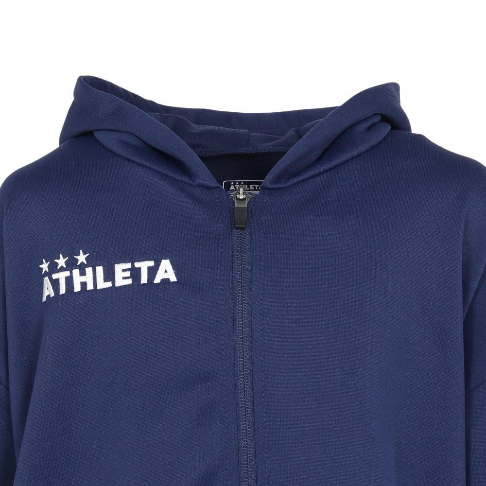 アスレタ（ATHLETA）（キッズ）サッカー フットサルウェア ジュニア 裏毛スウェット ジップパーカー XE-457J NVY
