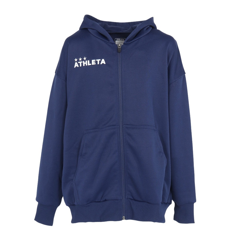 アスレタ（ATHLETA）（キッズ）サッカー フットサルウェア ジュニア 裏毛スウェット ジップパーカー XE-457J NVY