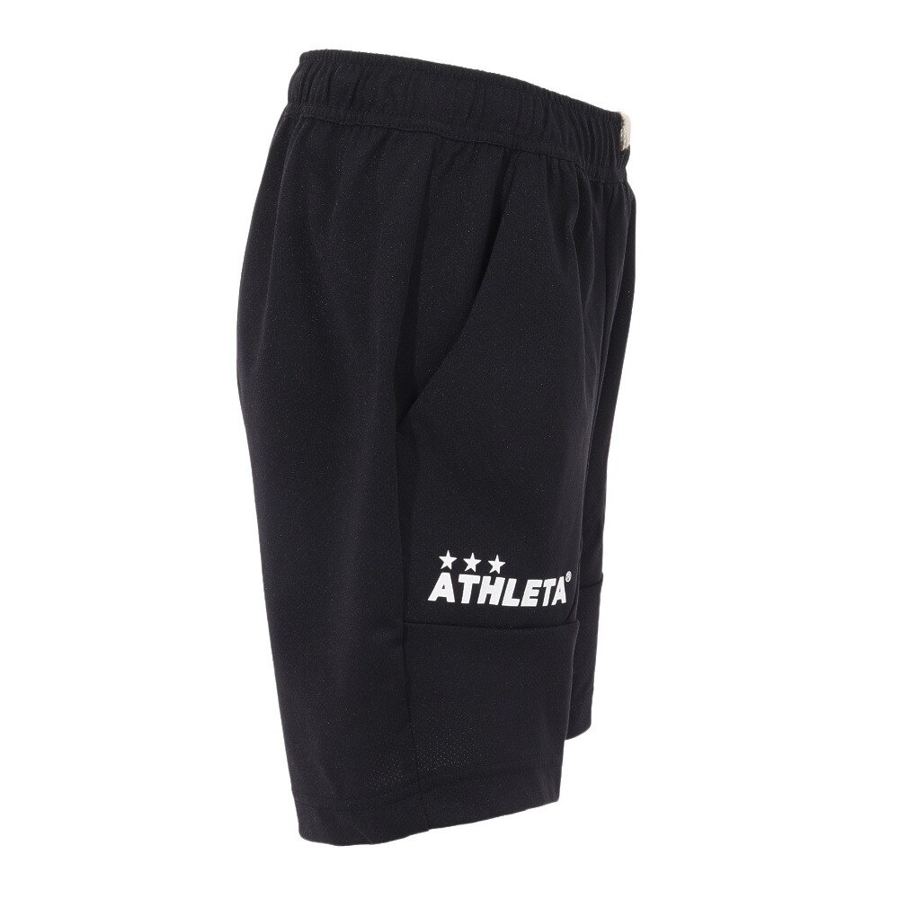 アスレタ（ATHLETA）（キッズ）サッカー フットサルウェア ジュニア ジュニア カラー杢 スウェットハーフパンツ 3362J BLK