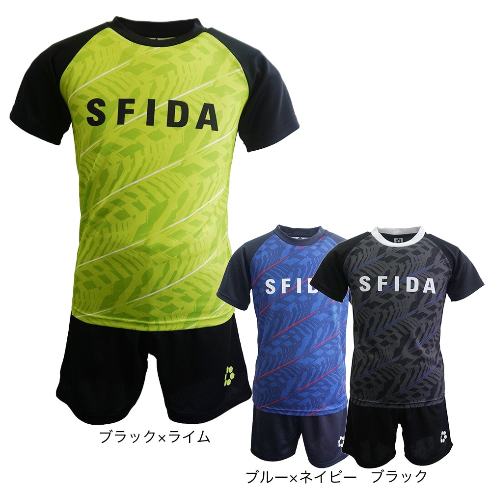 スフィーダ（SFIDA）（キッズ）キッズプラシャツ ショーツスターターセット 上下セット SA-24112JR BLU/NVY