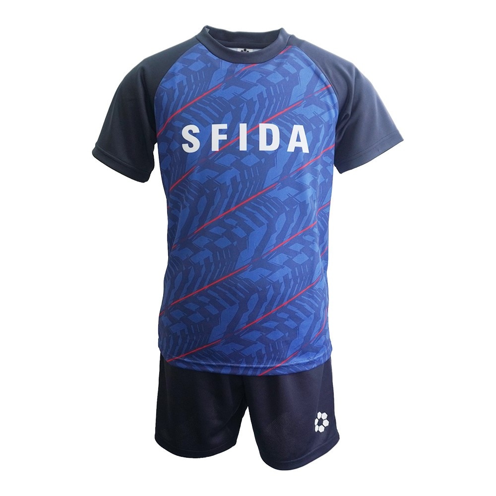 スフィーダ（SFIDA）（キッズ）キッズプラシャツ ショーツスターターセット 上下セット SA-24112JR BLU/NVY