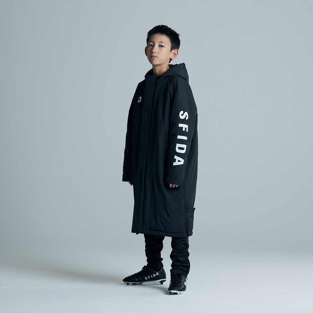 スフィーダ（SFIDA）（キッズ）キッズ ジュニア パデッドロングコート SA-24X58JR BLK