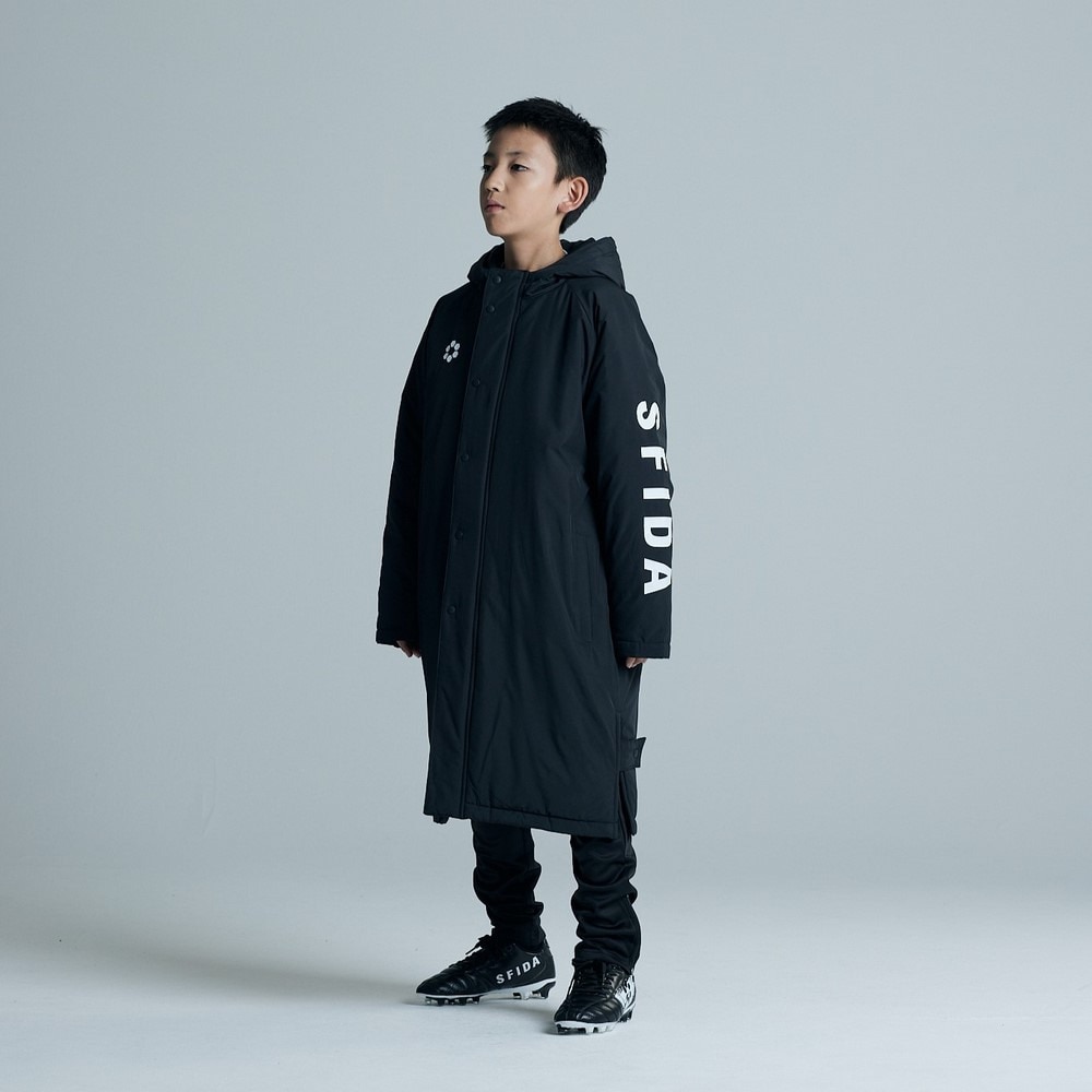 スフィーダ（SFIDA）（キッズ）キッズ ジュニア パデッドロングコート SA-24X58JR BLK