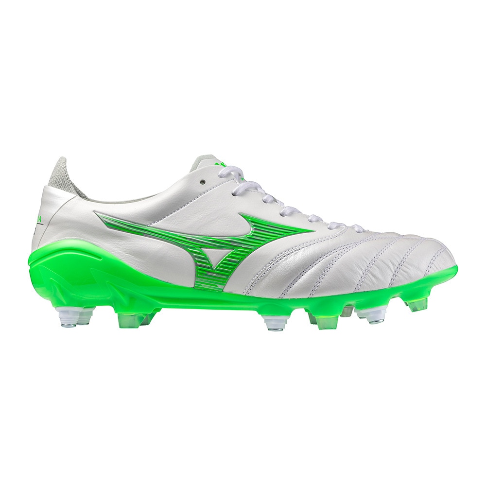 ミズノ（MIZUNO）（メンズ、レディース）サッカースパイク 土 天然芝 人工芝用 モレリアネオ 4 JAPAN MIX 緑 P1GC253037 お一人様一点まで