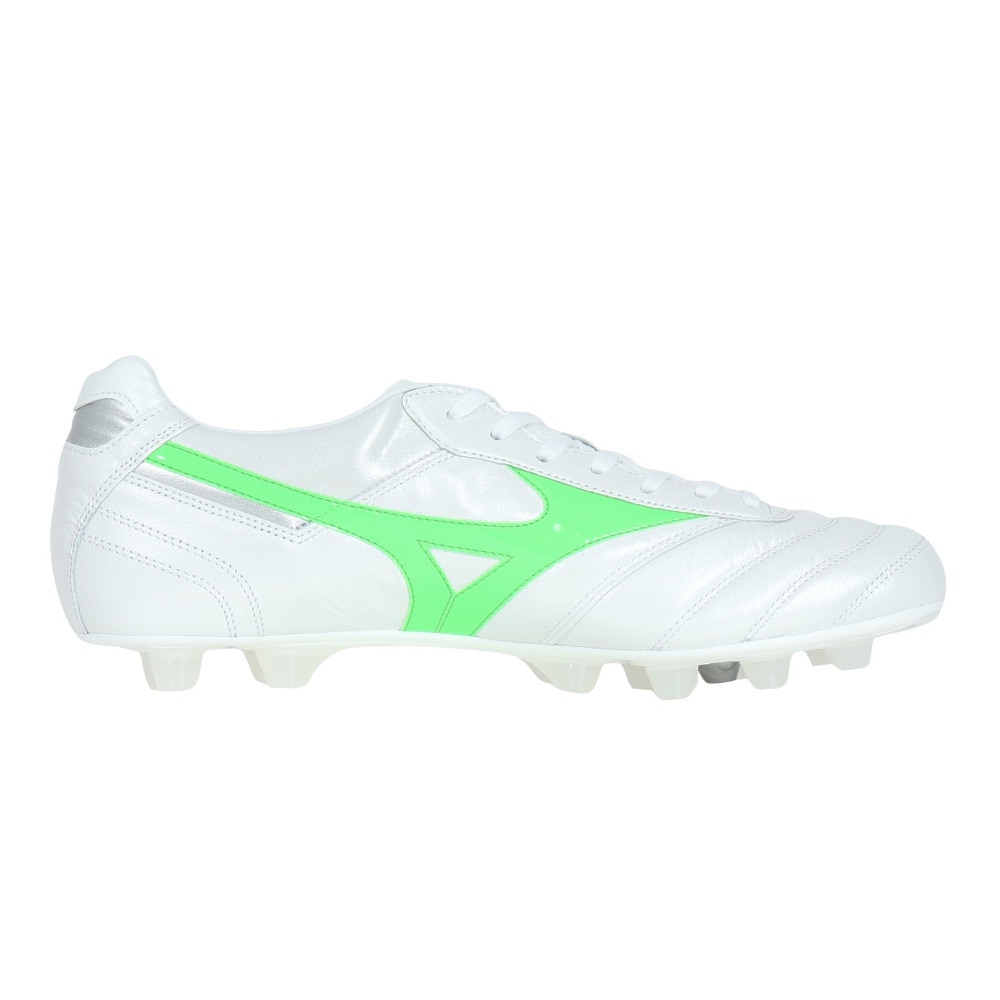 ミズノ（MIZUNO）（メンズ、レディース）サッカースパイク 土 天然芝 人工芝用 モレリア II JAPAN 緑 P1GA250137 お一人様一点まで