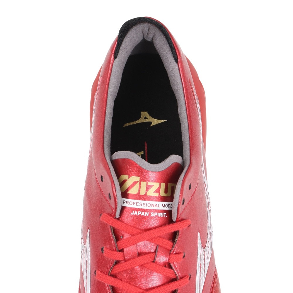 ミズノ（MIZUNO）（メンズ、レディース）サッカースパイク 天然芝 土 人工芝グラウンド用 サッカーシューズ モレリアネオ 4 JAPAN 赤 お一人様一点まで P1GA253060