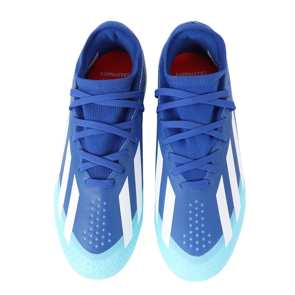 アディダス（adidas）（キッズ）ジュニアサッカースパイク 土・人工芝用 エックス クレイジーファスト.3 HG/AG IE1566