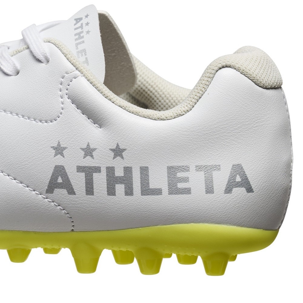 アスレタ（ATHLETA）（キッズ）ジュニアサッカースパイク 天然芝・人工芝・土グラウンド用 サッカーシューズ ジェネMG 10022J WHT