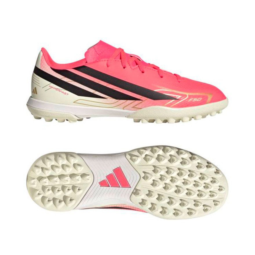 アディダス（adidas）（キッズ）ジュニア サッカー トレーニングシューズ ターフ用 F50 ハイパーファスト クラブ ONP20-KK1366