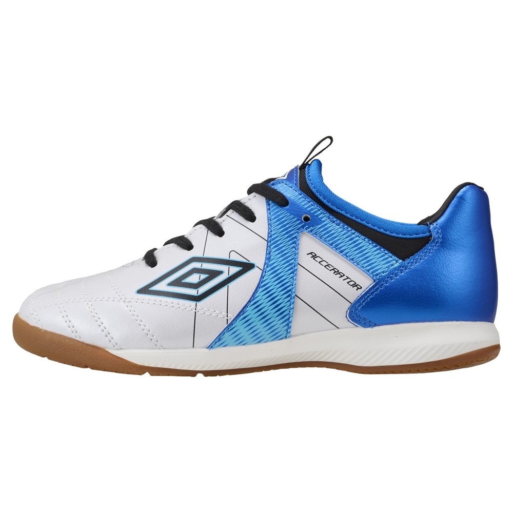 アンブロ（UMBRO）（キッズ）【新商品】ジュニアサッカーインドアトレーニングシューズ 屋内 室内 アクセレイター TR JR ワイド IN UF5SFCF1J WHBL