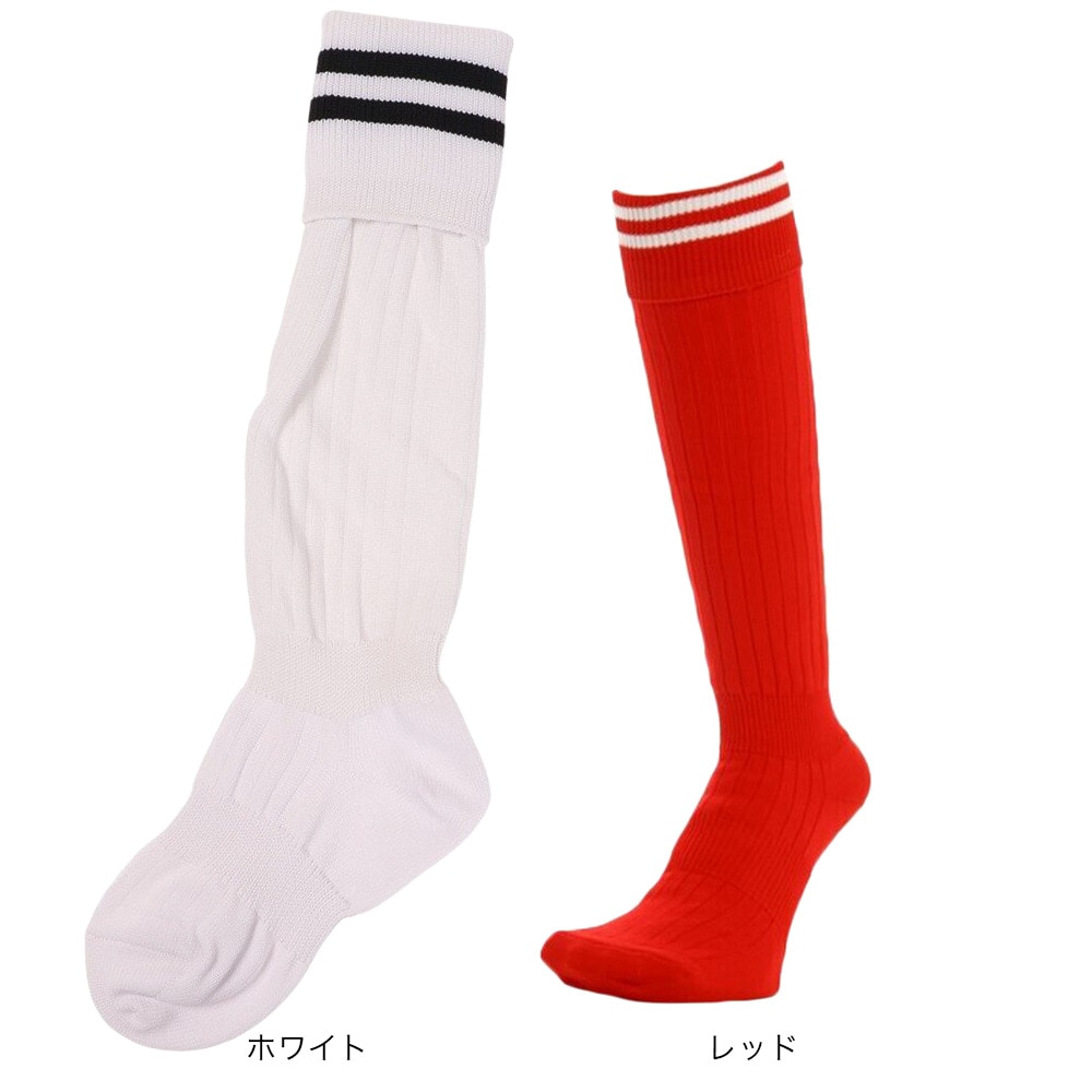 デュアリグ（DUARIG）（キッズ）サッカー ソックス ジュニア 吸汗速乾 ラインストッキング 750D3OK002-RED-J 靴下 子供