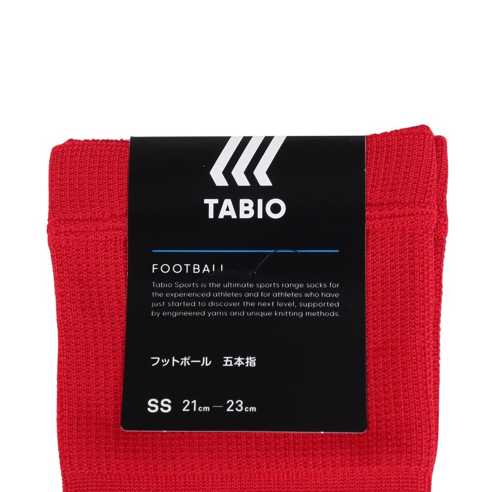 タビオ（Tabio）（レディース）日本製 サッカー 靴下 フットボール五本指ソックス 071140011 42 アカ 21-23cm