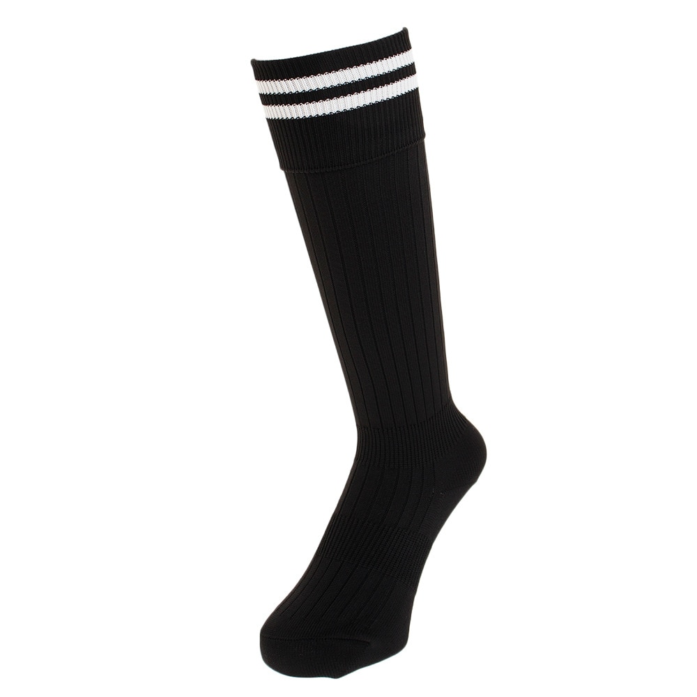 ジローム（GIRAUDM）（レディース、キッズ）サッカー ソックス ドライプラス ライン ストッキング 750GM9OK002-BLK-J 黒 靴下 速乾
