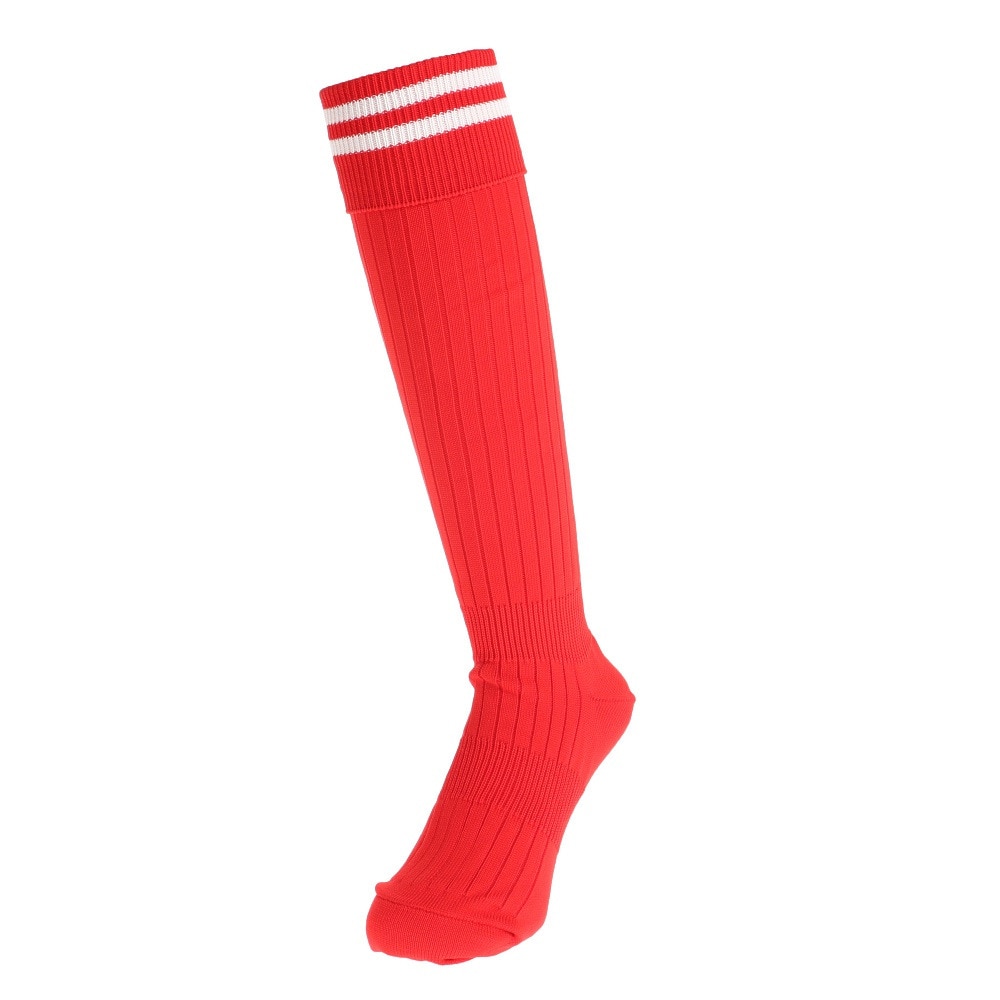 ジローム（GIRAUDM）（メンズ、キッズ）サッカー ソックス ドライプラス ライン ストッキング 1足組 750GM9OK002-RED-J 赤  靴下 スポーツ用品はスーパースポーツゼビオ