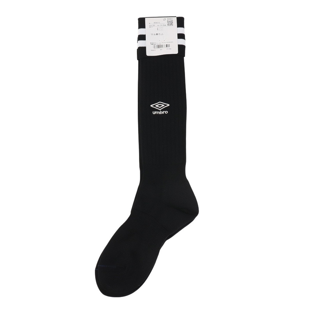 アンブロ（UMBRO）（メンズ、レディース）サッカー ソックス 靴下 ラインストッキング 22～24cm UAS8310 BLK24
