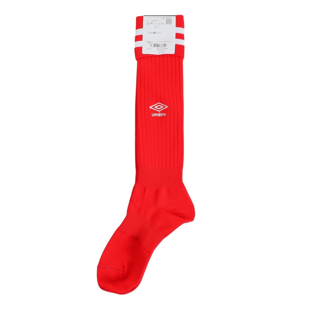 アンブロ（UMBRO）（メンズ、レディース）サッカー ソックス 靴下 ラインストッキング UAS8310 MRED24 22-24cm