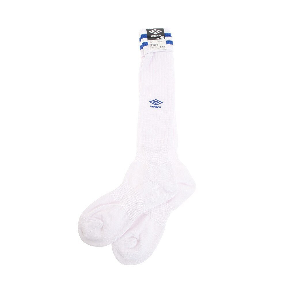 アンブロ（UMBRO） サッカー ソックス プラクティス ストッキング UBS8810 WBU30 白 X 青 靴下