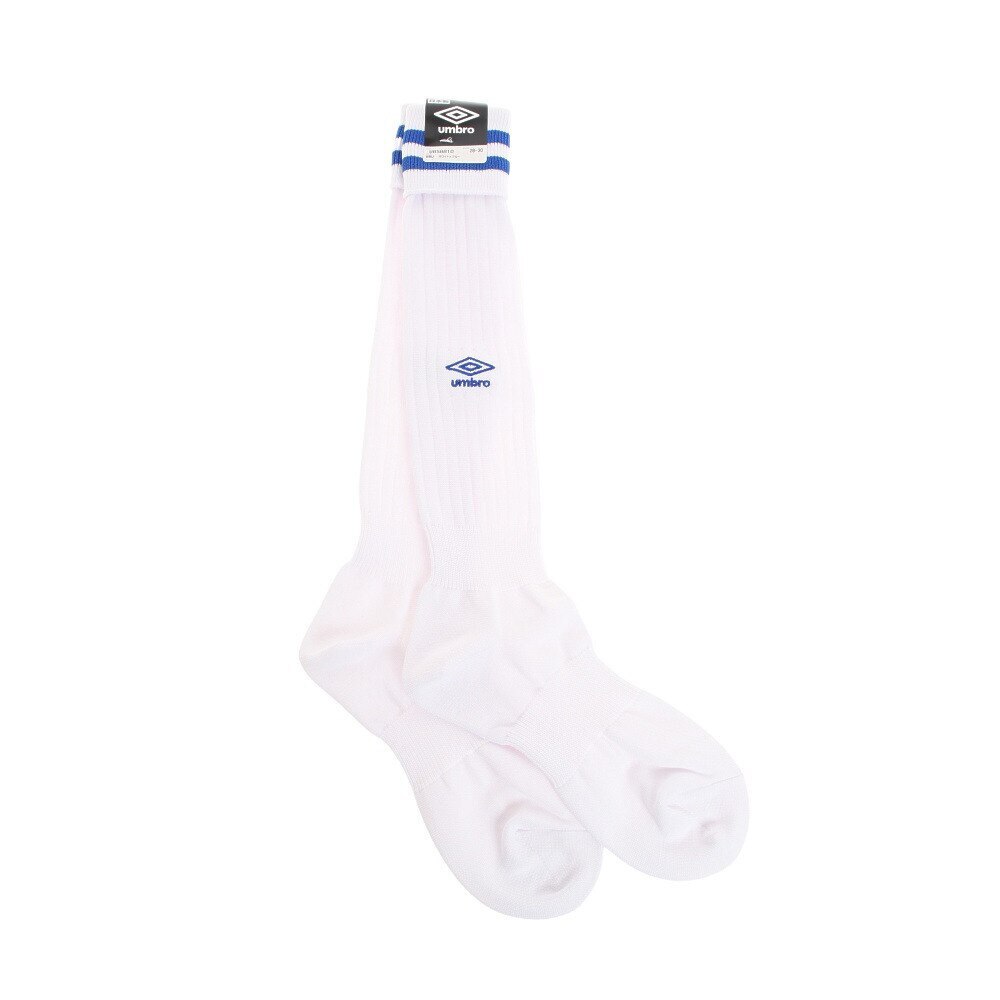 アンブロ（UMBRO） サッカー ソックス プラクティス ストッキング UBS8810 WBU30 白 X 青 靴下