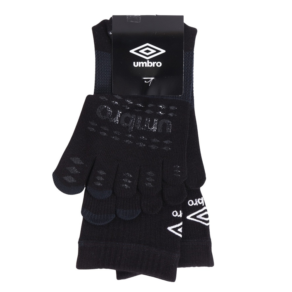 アンブロ（UMBRO）（レディース、キッズ）サッカー ソックス 靴下 五本指ミドルソックス UAS8422 BLK 24 22-24cm