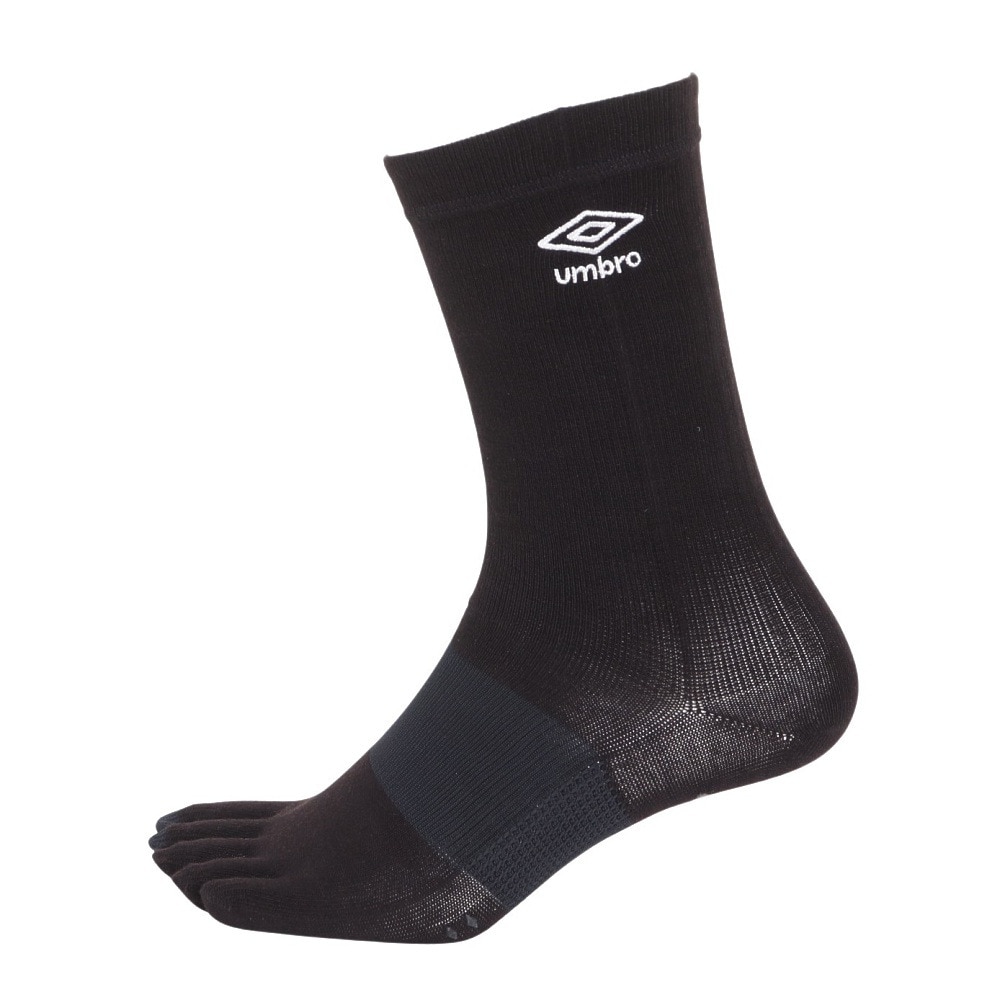 アンブロ（UMBRO）（メンズ）サッカー 靴下 五本指 ミドルソックス UAS8422 BLK 30 28-30cm