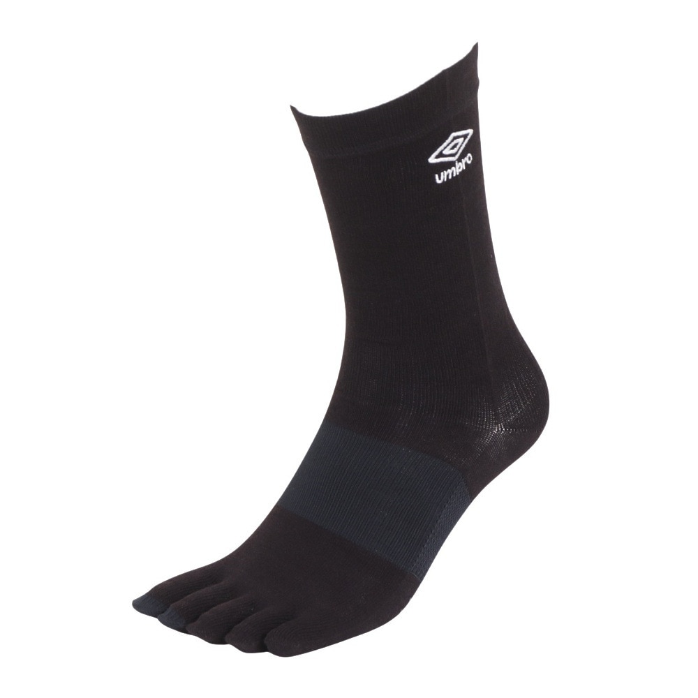 アンブロ（UMBRO）（メンズ）サッカー 靴下 五本指 ミドルソックス UAS8422 BLK 30 28-30cm