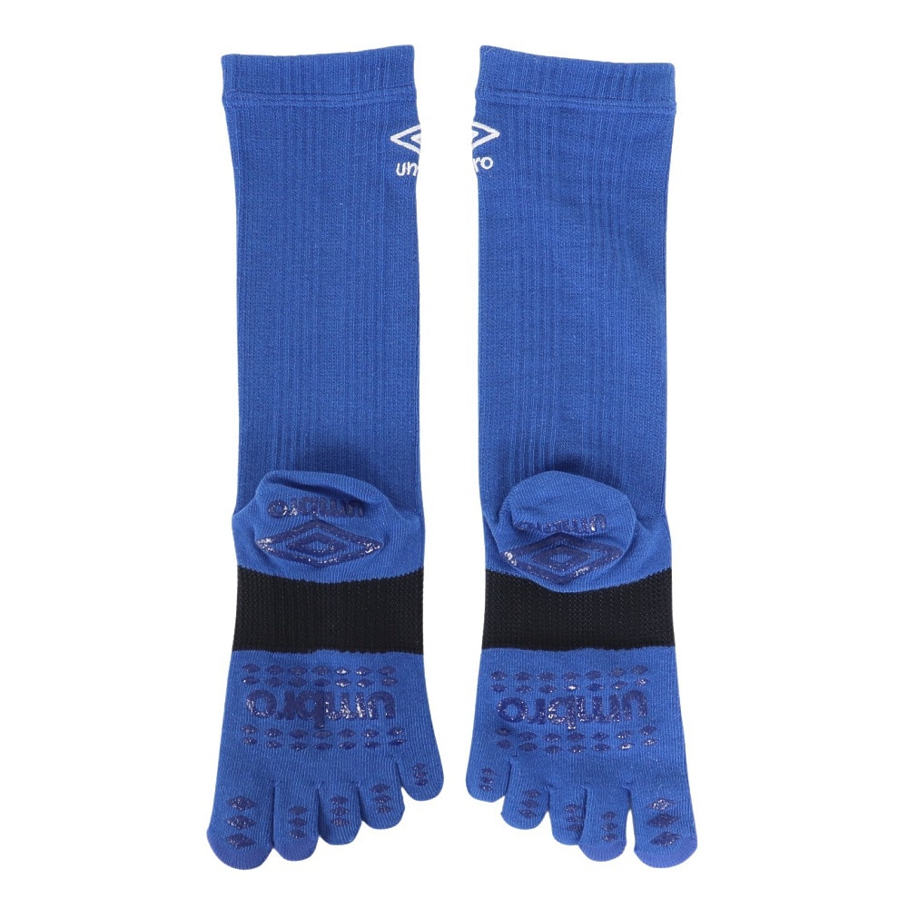 アンブロ（UMBRO）（メンズ、レディース）サッカー 靴下 五本指ミドルソックス UAS8422 BLU 24 22-24cm