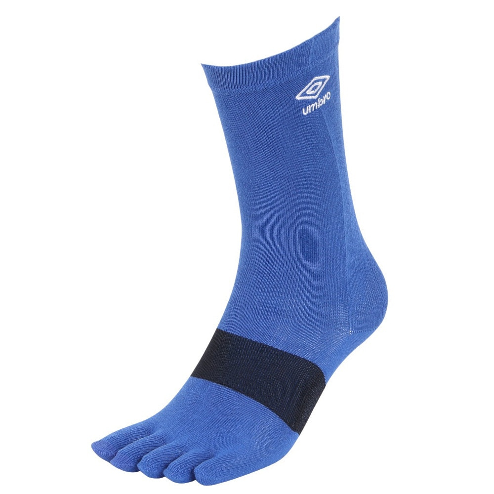 アンブロ（UMBRO）（メンズ、レディース）サッカー 靴下 五本指ミドルソックス UAS8422 BLU 24 22-24cm