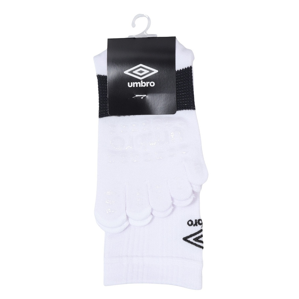 アンブロ（UMBRO）（レディース、キッズ）サッカー ソックス 靴下 五本指ミドルソックス UAS8422 WBK 24 22-24cm