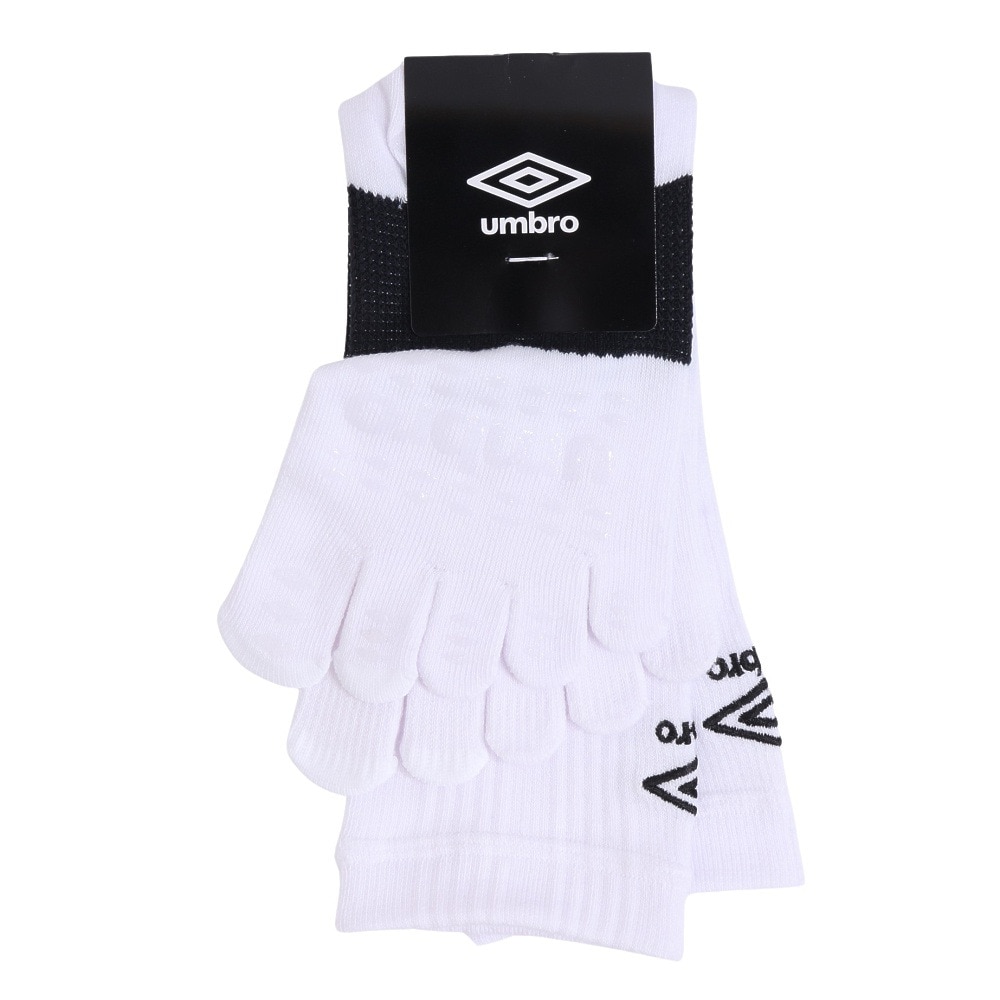 アンブロ（UMBRO）（メンズ）サッカー ソックス 靴下 五本指ミドルソックス UAS8422 WBK 27 25-27cm