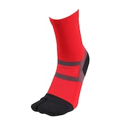 (メンズ)サッカー ソックス 靴下 和紙ソックス 足袋型 4S0026-SCAC-750KM RED