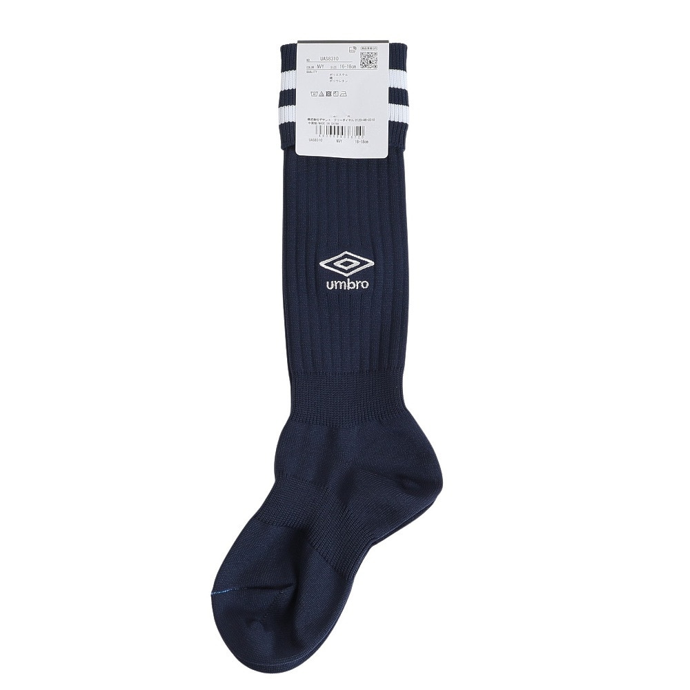 アンブロ（UMBRO）（キッズ）サッカー ソックス 靴下 ジュニア ラインストッキング UAS8310 NVY18