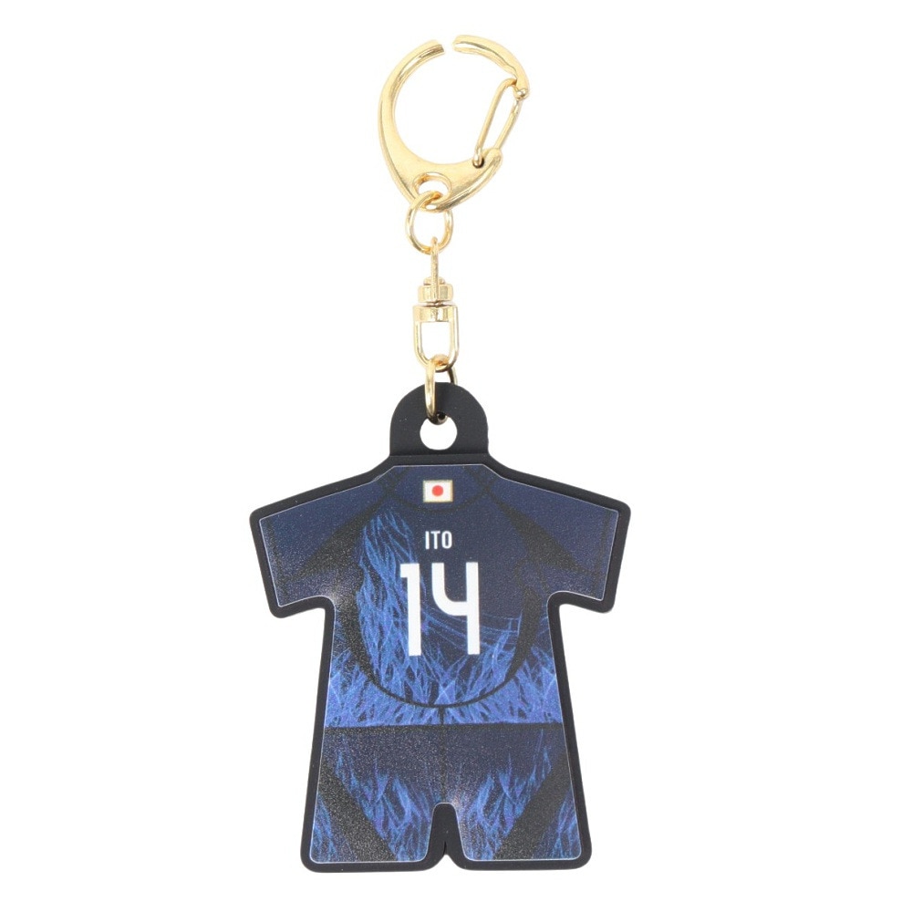 日本サッカー協会（JFA）（メンズ、レディース、キッズ）プレイヤーズユニ型ラバーキーホルダー 伊東純也 24JFA-015-14