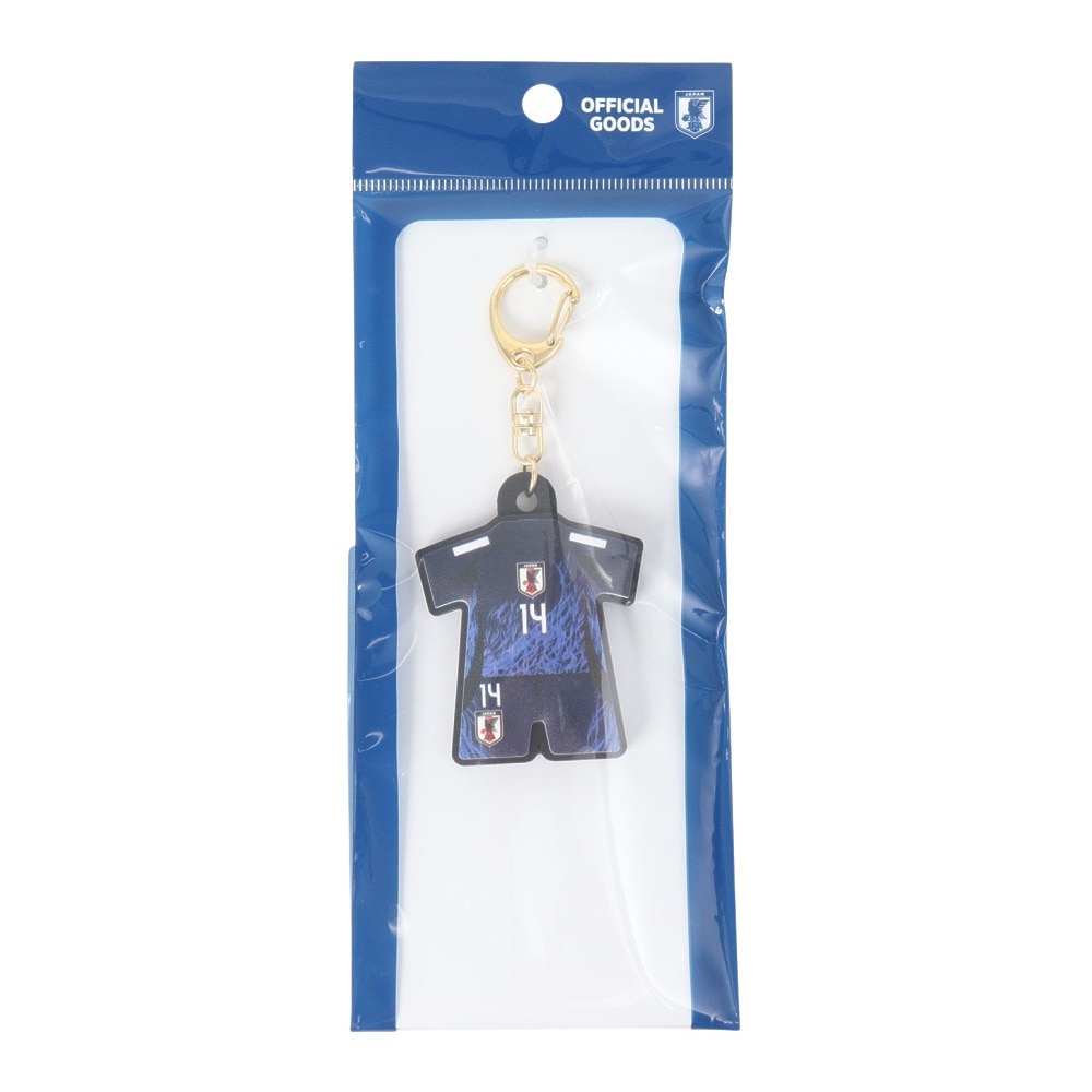 日本サッカー協会（JFA）（メンズ、レディース、キッズ）プレイヤーズユニ型ラバーキーホルダー 伊東純也 24JFA-015-14