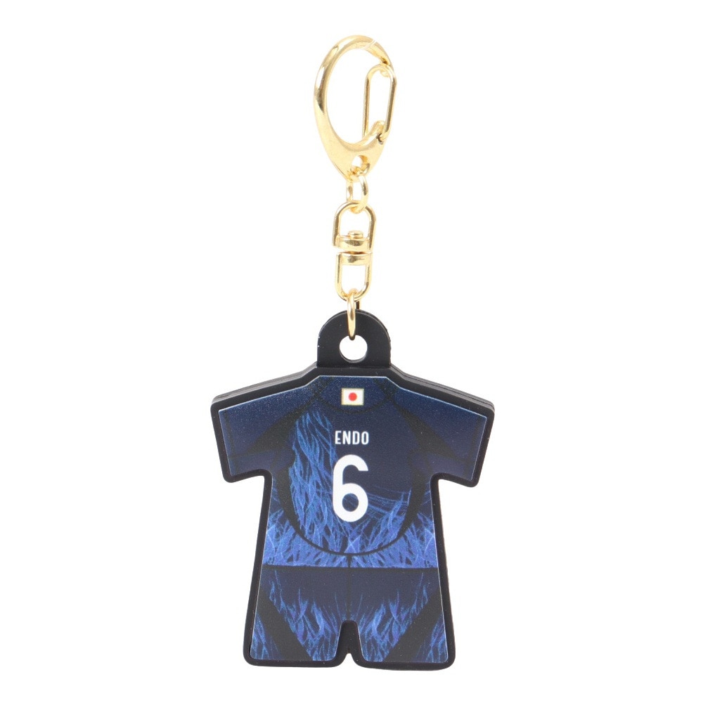 日本サッカー協会（JFA）（メンズ、レディース、キッズ）プレイヤーズユニ型ラバーキーホルダー 遠藤航 24JFA-015-6