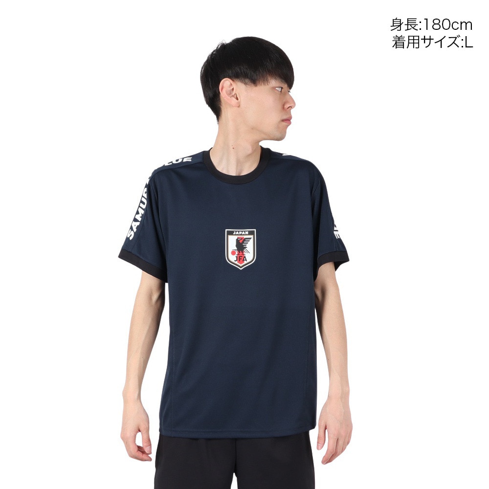 日本サッカー協会（JFA）（メンズ、レディース）プレイヤーズTシャツ L 2024 SAMURAI BLUE 24JFA-007-L