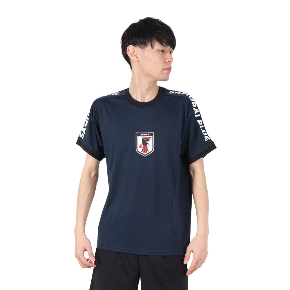 日本サッカー協会（JFA）（メンズ、レディース）プレイヤーズTシャツ M 2024 SAMURAI BLUE24JFA-007-M