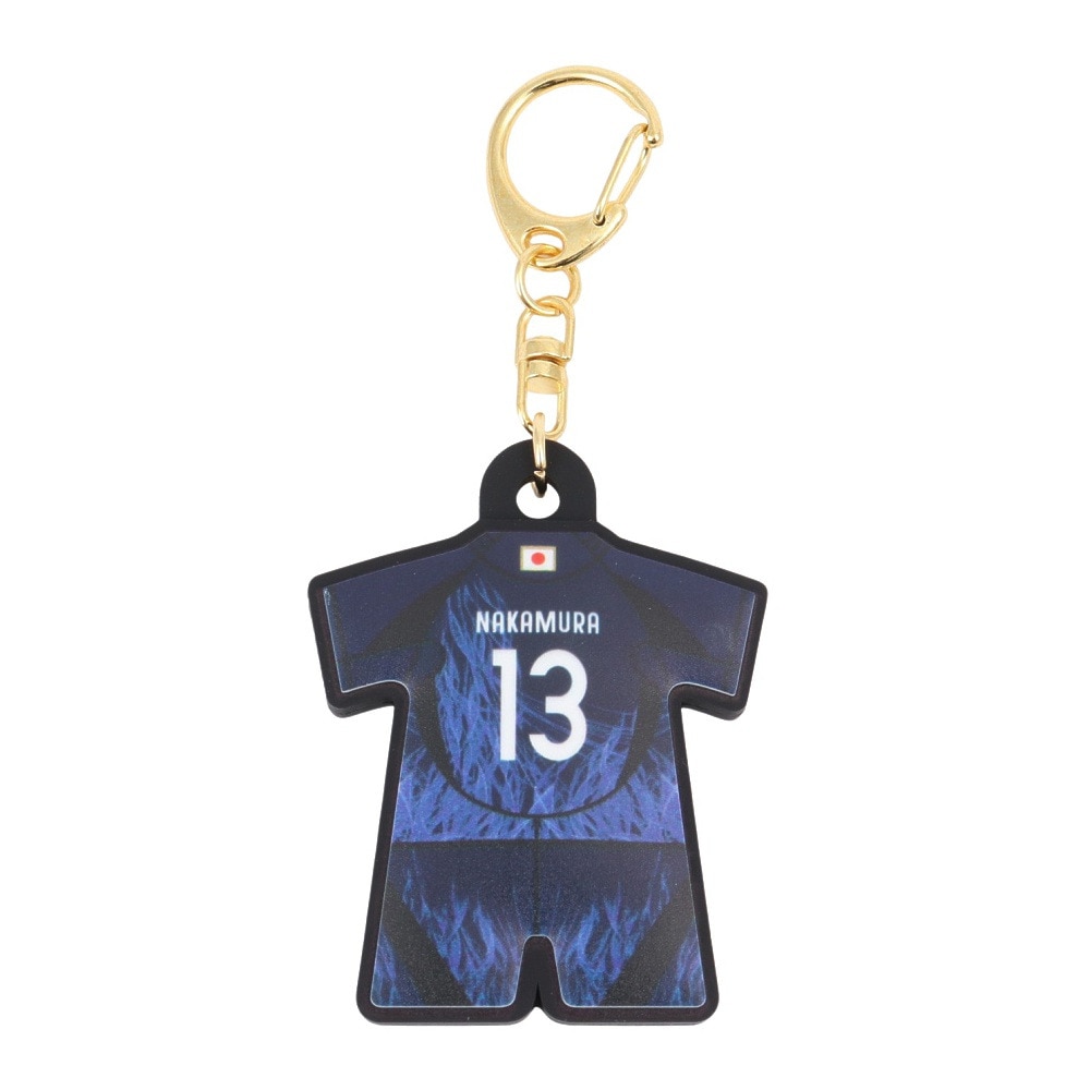 日本サッカー協会（JFA）（メンズ、レディース、キッズ）プレーヤーズユニ型ラバーキーホルダー SAMURAI BLUE STADIUM LINE 中村敬斗 24JFA-015-13