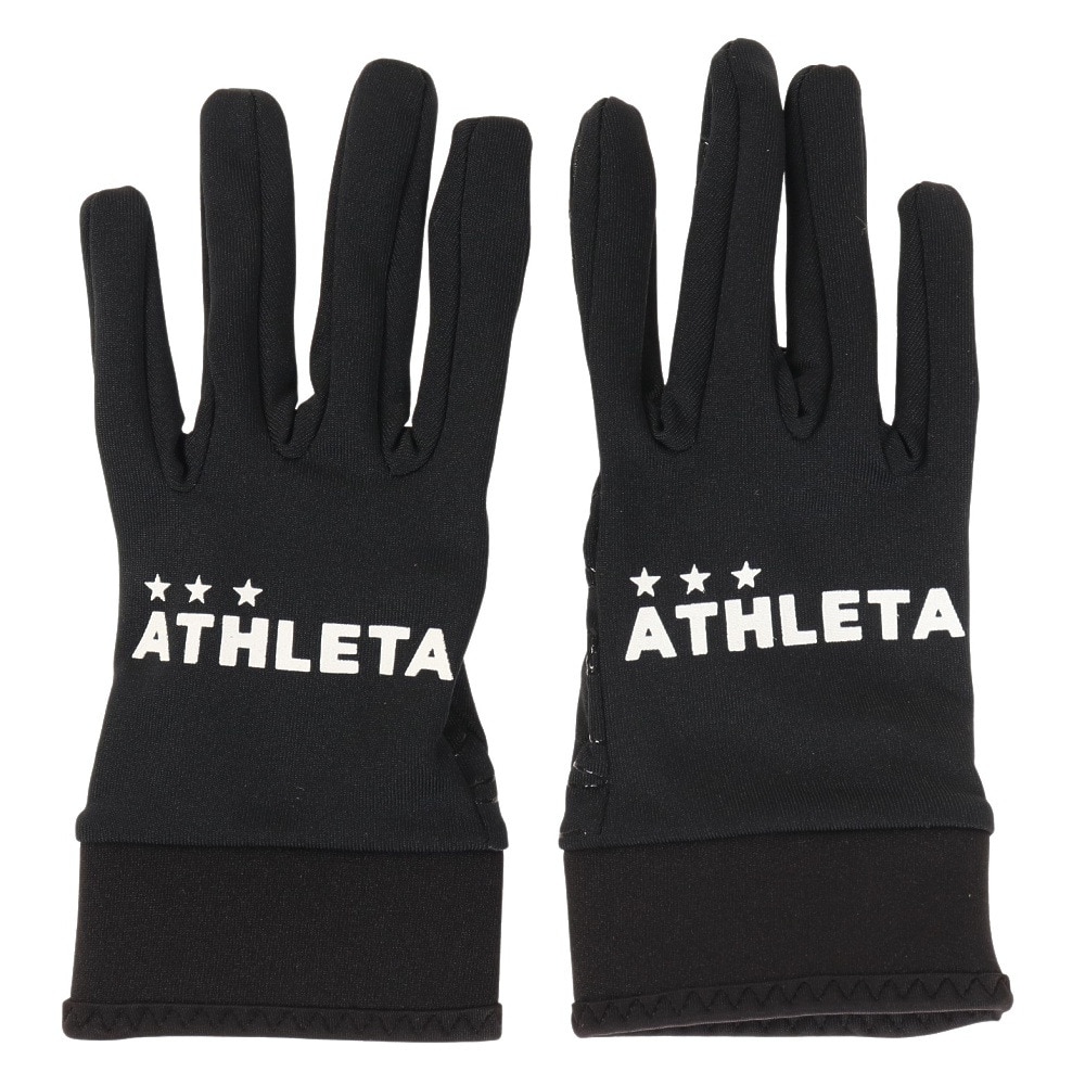 アスレタ（ATHLETA）（キッズ）サッカー 防寒 手袋 ジュニア フィールドグローブ 5300J BLK スポーツ用品はスーパースポーツゼビオ