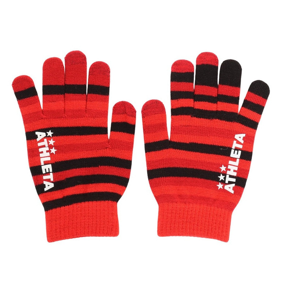 アスレタ（ATHLETA）（メンズ、レディース）フットサル ニットグローブ XE-385 RED
