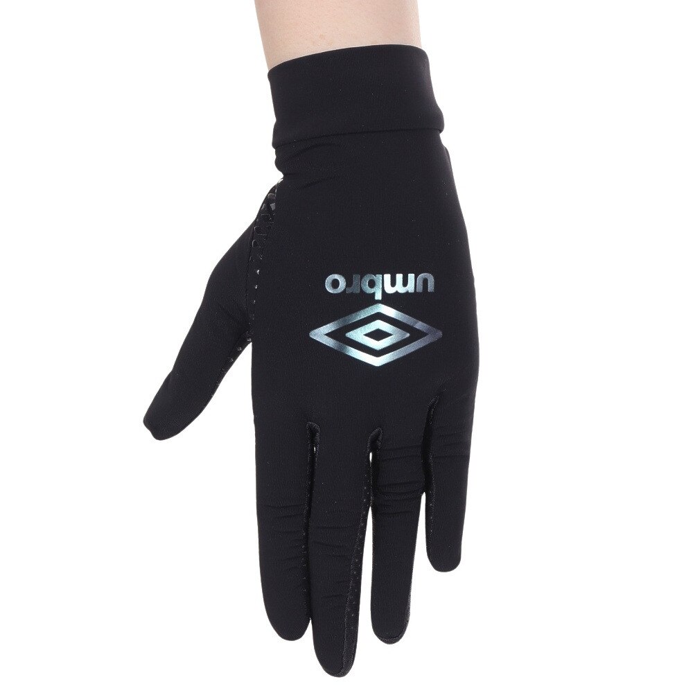 アンブロ（UMBRO）（メンズ、レディース、キッズ）サッカー UVカット 手袋 クーリンググローブ UUATJD04 BK 冷感 速乾