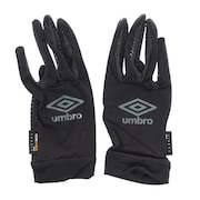 アンブロ（UMBRO）（メンズ、レディース、キッズ）サッカー UVカット 手袋 クーリンググローブ UUATJD04 BK 冷感 速乾