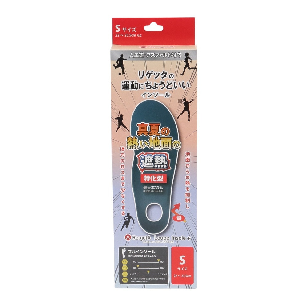 リゲッタ（Re:getA）（メンズ、レディース）遮熱 インソール 22～23.5cm RG-KS169 S