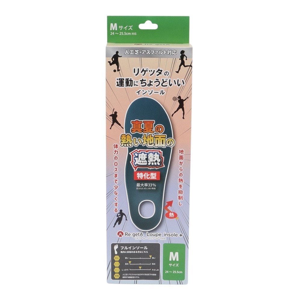 リゲッタ（Re:getA）（メンズ、レディース）遮熱 インソール 24～25.5cm RG-KS176 M