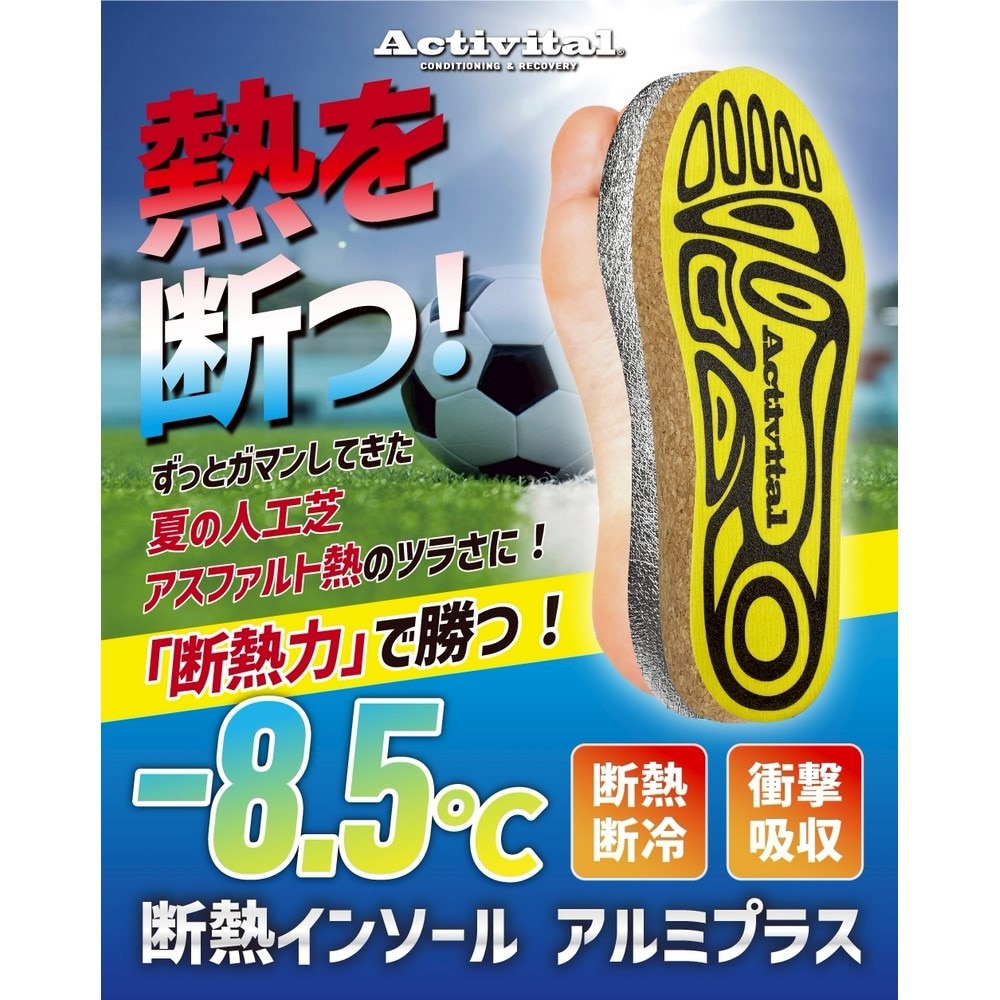 グッズマン（GOODS MAN）（メンズ、レディース）アクティバイタル 断熱インソール アルミプラス Mサイズ GRA1004-0002