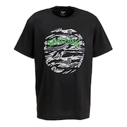 スポルディング（SPALDING）（メンズ）バスケットボールウェア UVカット Tシャツ タイガーカモボール SMT22001 速乾
